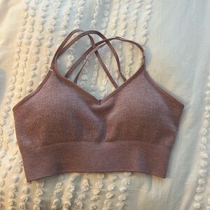 SO Ribbed Purple Bralette